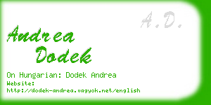 andrea dodek business card